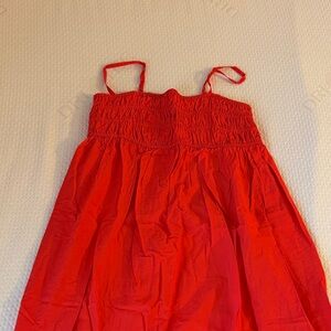 a new day Red Smocked Strap Dress